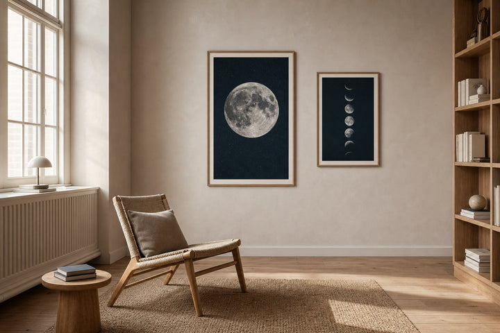 Måneplakat: Nattehimlen på din væg i oktober