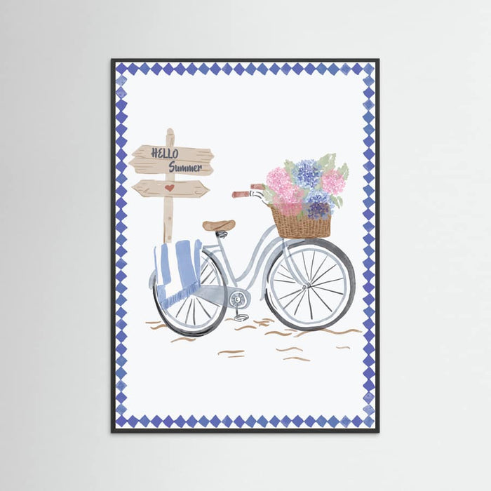 Bicycle at beach Poster – poster och konsttryck