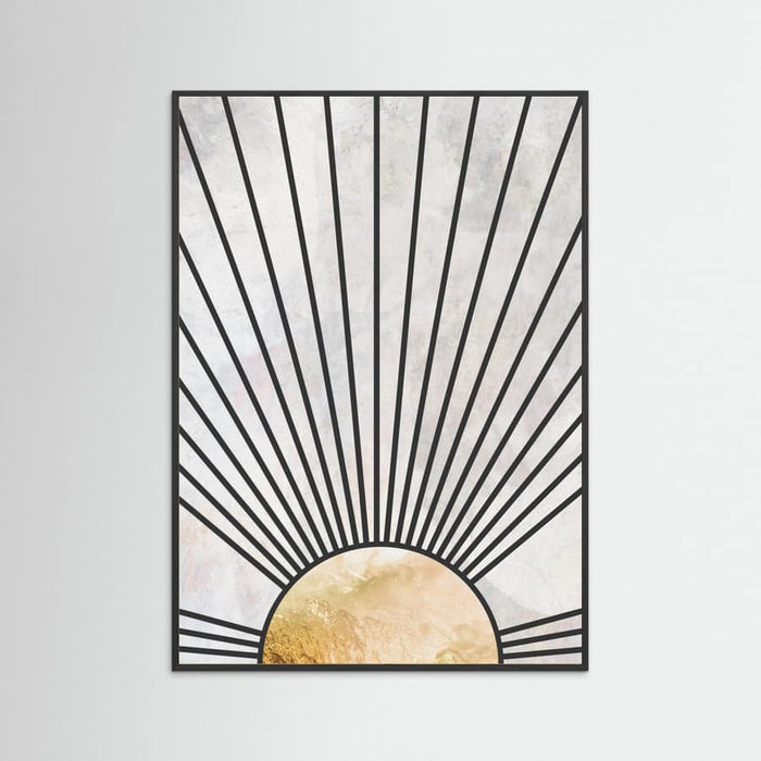 Black gold rising sun Poster – Poster und Kunstdruck