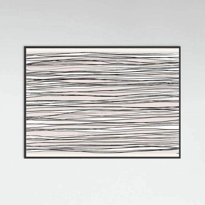 Black on Beige Lines Poster – poster and art print