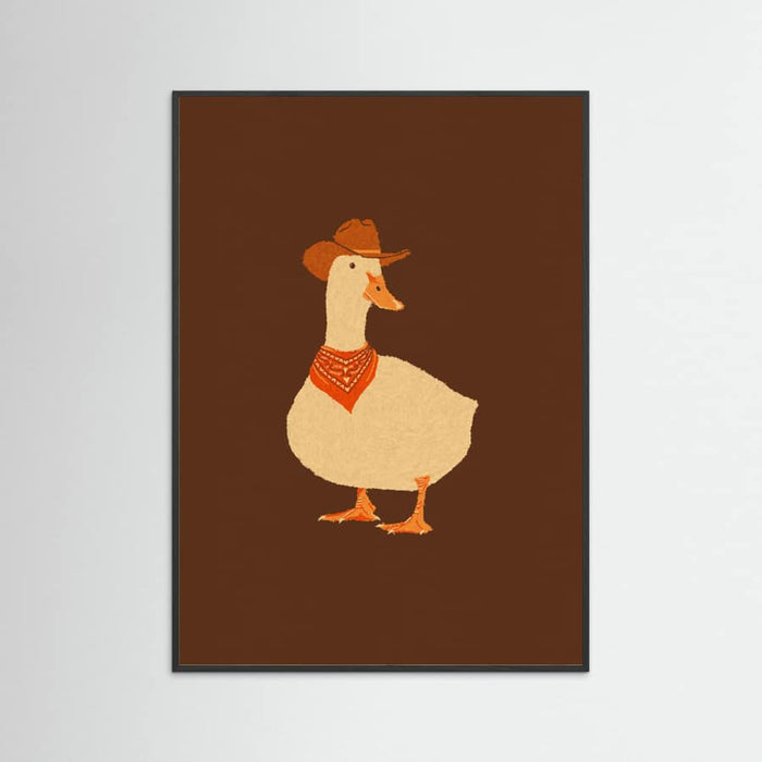 Black Wood Bo the Cowboy Duck Poster