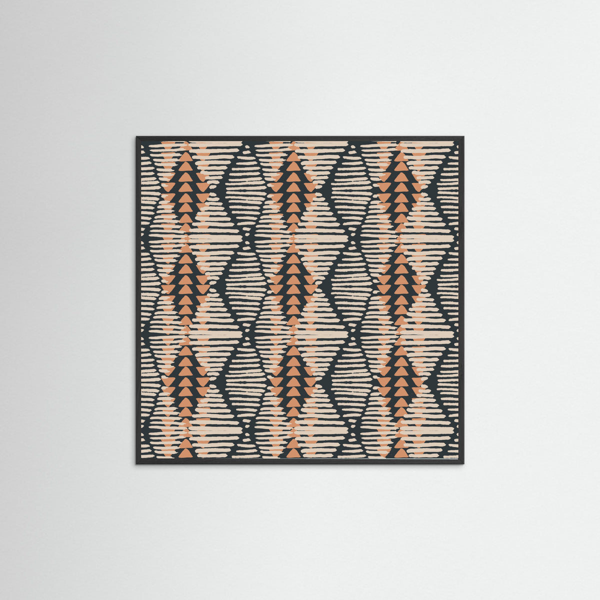 Black Wood Boho Lines Poster