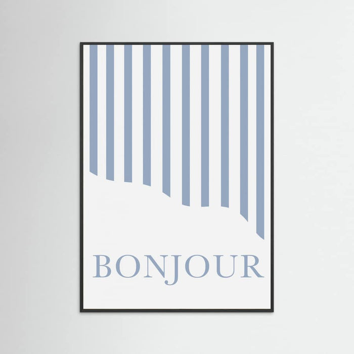Póster Bonjour Stripes – póster e impresión artística