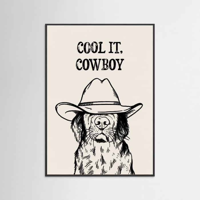 Black Wood Cool it Cowboy Black Poster