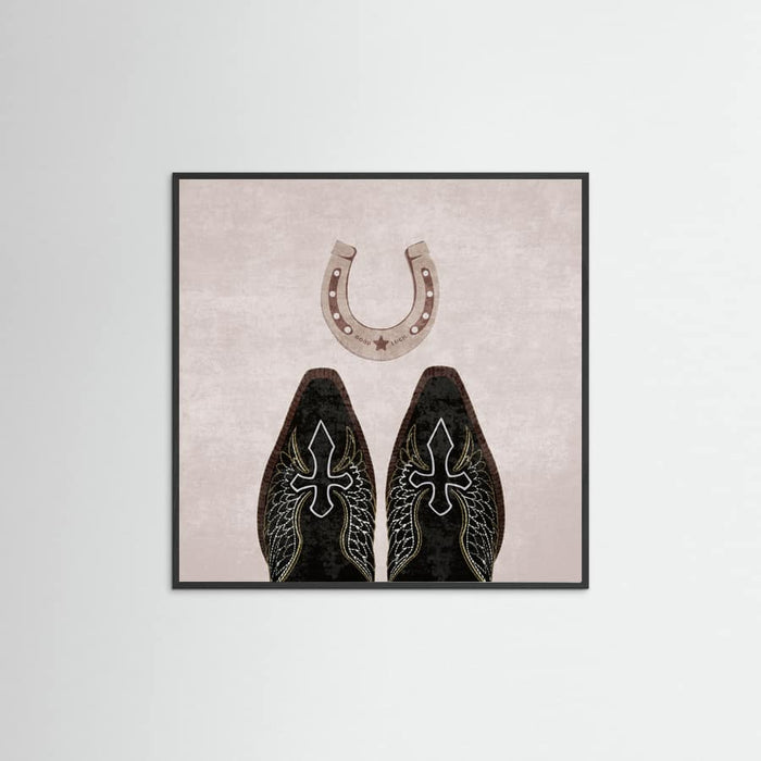 Póster Cowboy Boots and Horseshoe – póster e impresión artística
