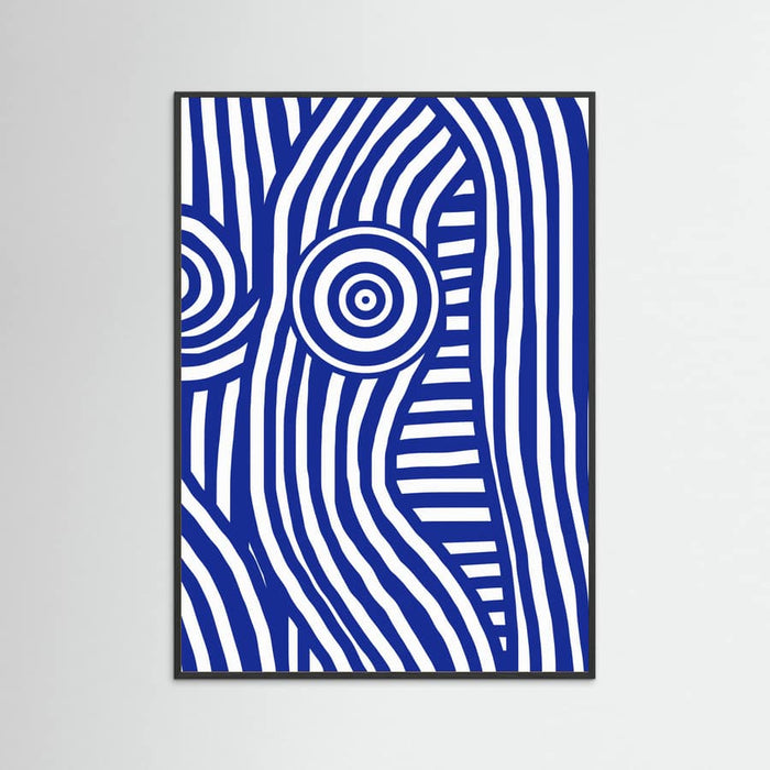 Front Blue and White Striped Nude Poster – poster and art print