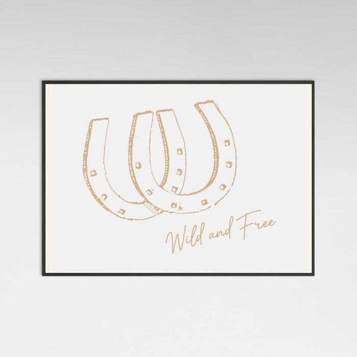 Plakat Horseshoe Wild and Free Neutral – plakat i druk artystyczny