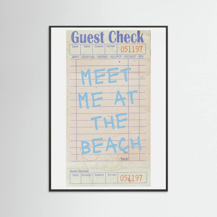 Plakat Meet Me At the Beach Blue – plakat i druk artystyczny