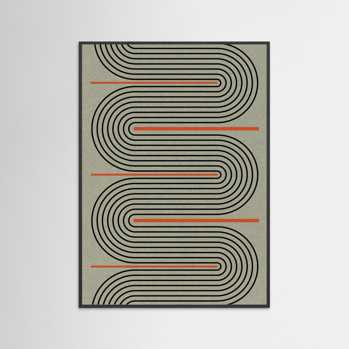 Black Wood Modern Contemporary Balance No.1 Poster