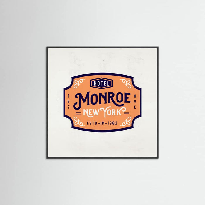 Black Wood Monroe Hotel New York Poster