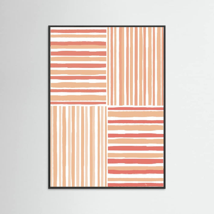 Peach Stripes Poster – Poster und Kunstdruck