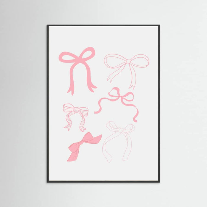 Pink Bows Poster – plakat og kunsttryk