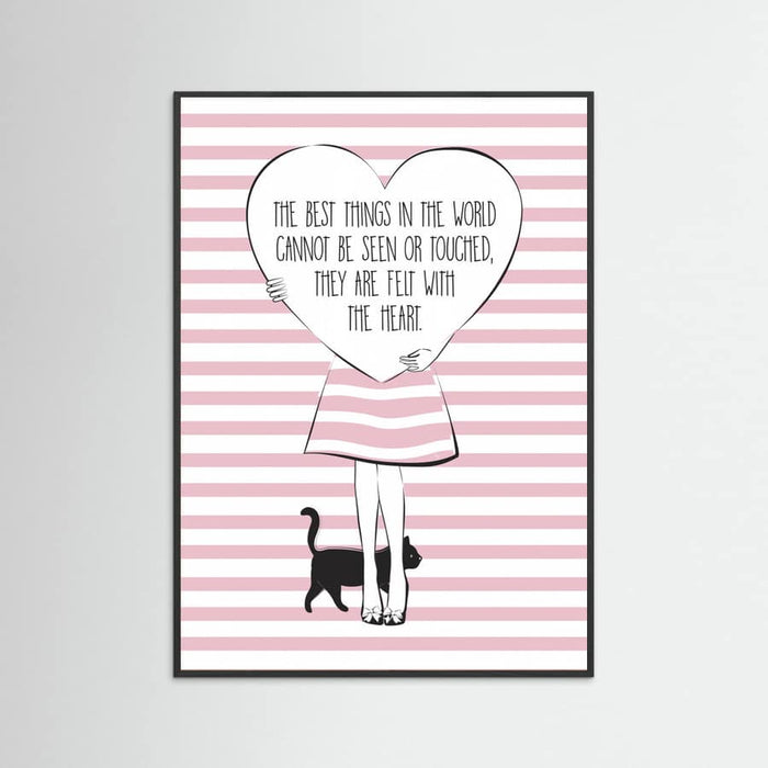 Pink Heart Poster – Poster und Kunstdruck