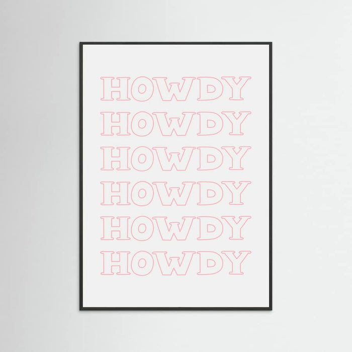 Pink Howdy Poster – plakat og kunsttryk