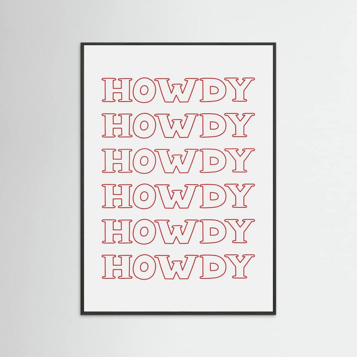Red Howdy Poster – poster and art print