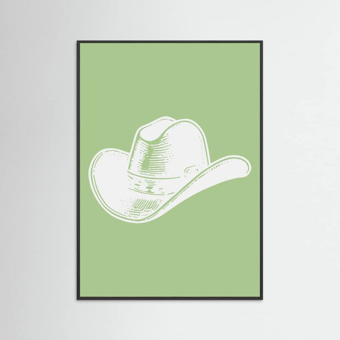 Plakat Sage Green Cowboy Hat – plakat i druk artystyczny