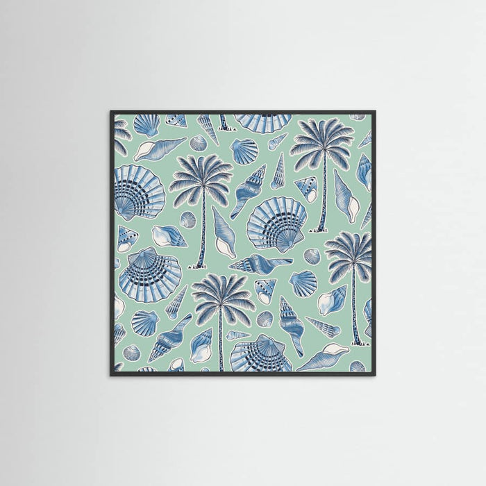 Affiche Sea Shells and Palmtrees Mint – affiche et impression d’art