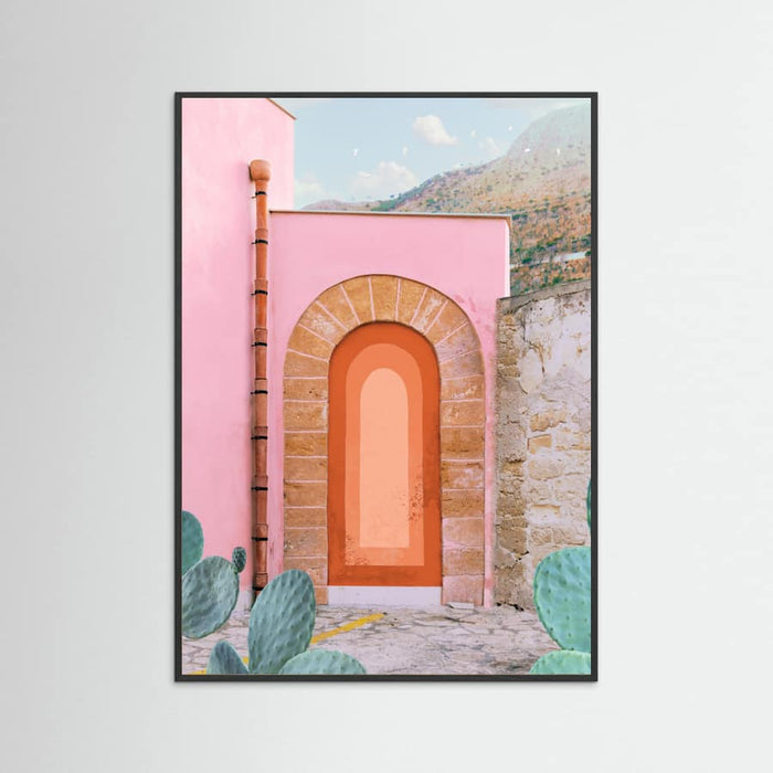 Black Wood Sicilian Arch Poster