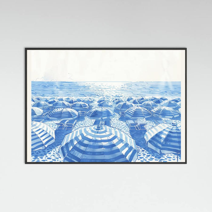 Striped Umbrellas Poster – plakat og kunsttryk