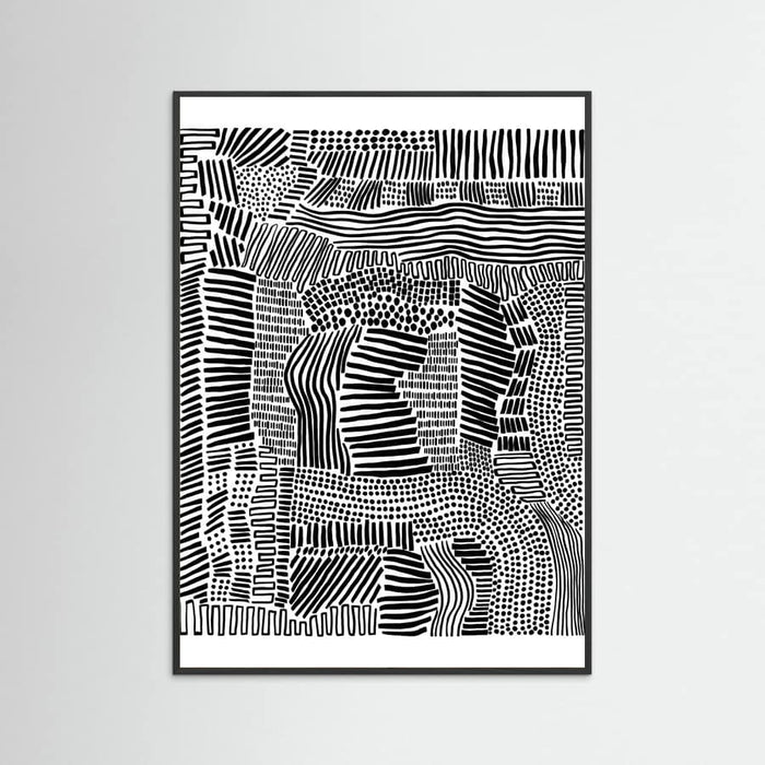 Black Wood Tribal Art Poster