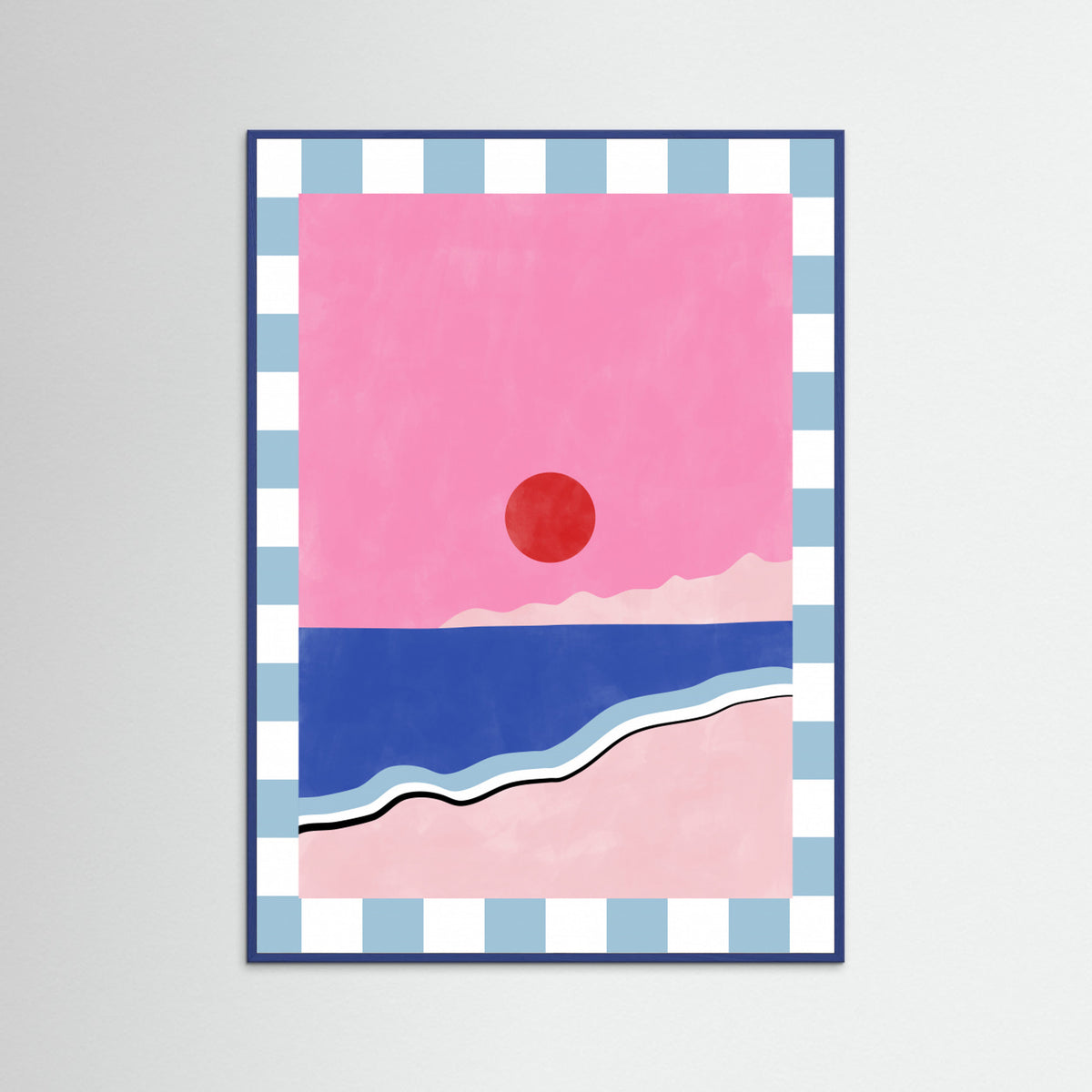 Blue Wood Abstract Composition No. 45 Poster