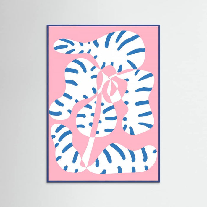 Abstract Shapes Flower Tiger print Poster – plakat og kunsttryk