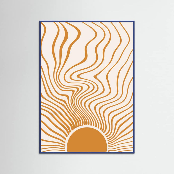 Blue Wood Bended Light Poster