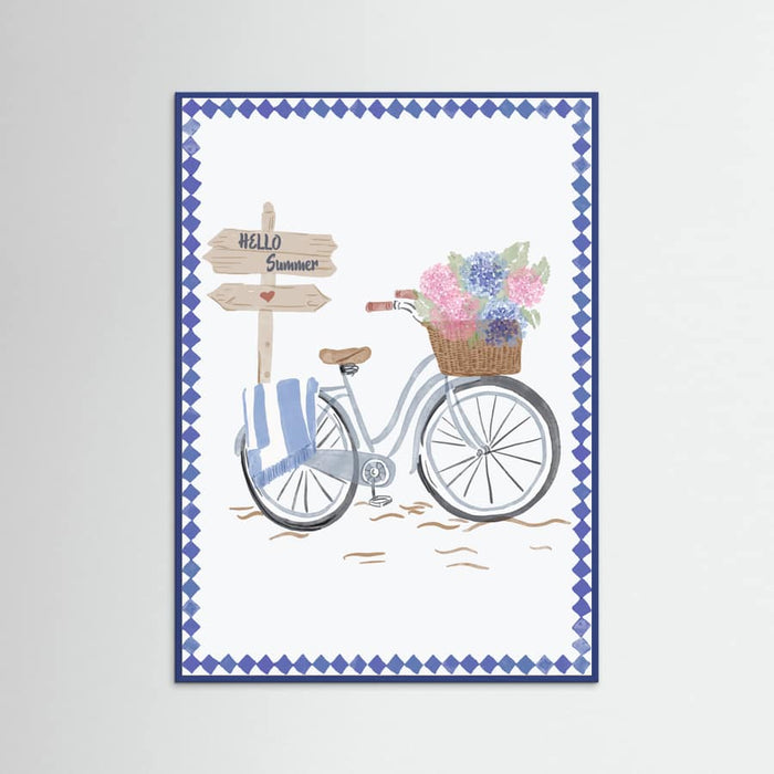 Bicycle at beach Poster – poster och konsttryck