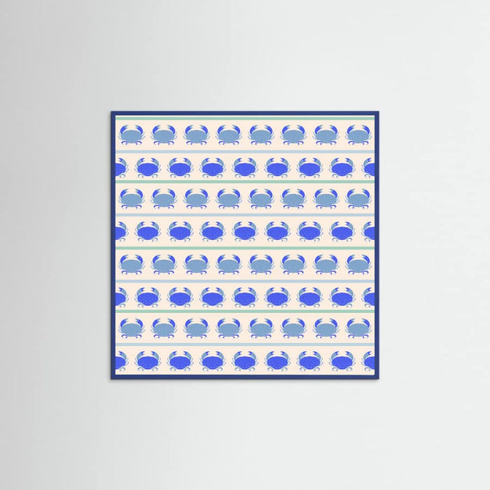 Poster Blue Crabs Nautical Pattern – poster e stampa artistica
