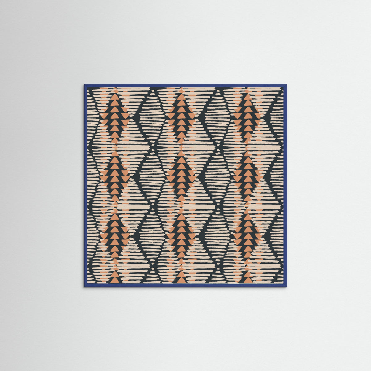 Blue Wood Boho Lines Poster
