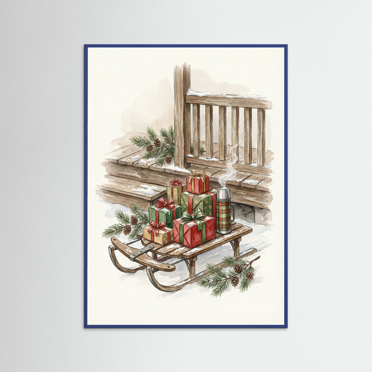 Blue Wood Christmas Drive