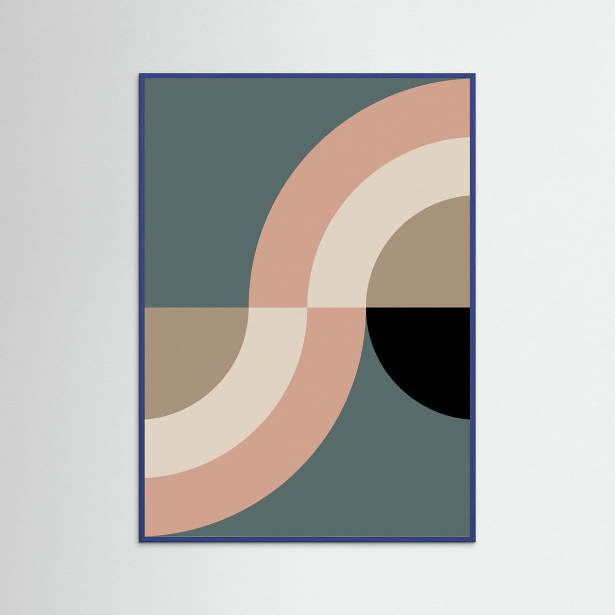 Blue Wood Contemporary Abstract 23 Poster