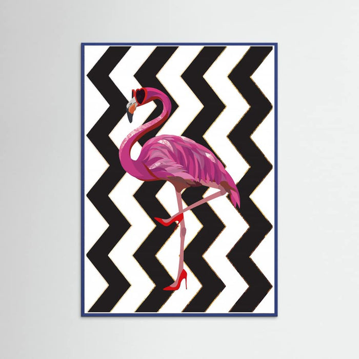 Flamingo heels Zigzag Poster – Poster und Kunstdruck