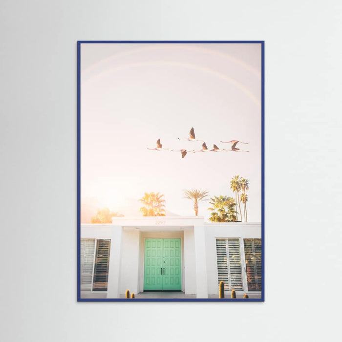 Flamingos In Palm Springs Poster – poster och konsttryck