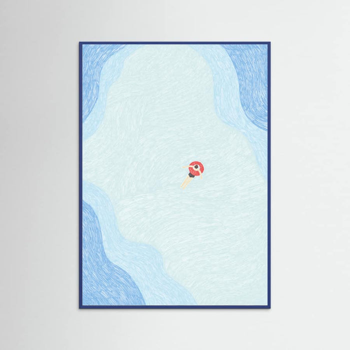 Floating in the Summer Ocean Poster – poster och konsttryck