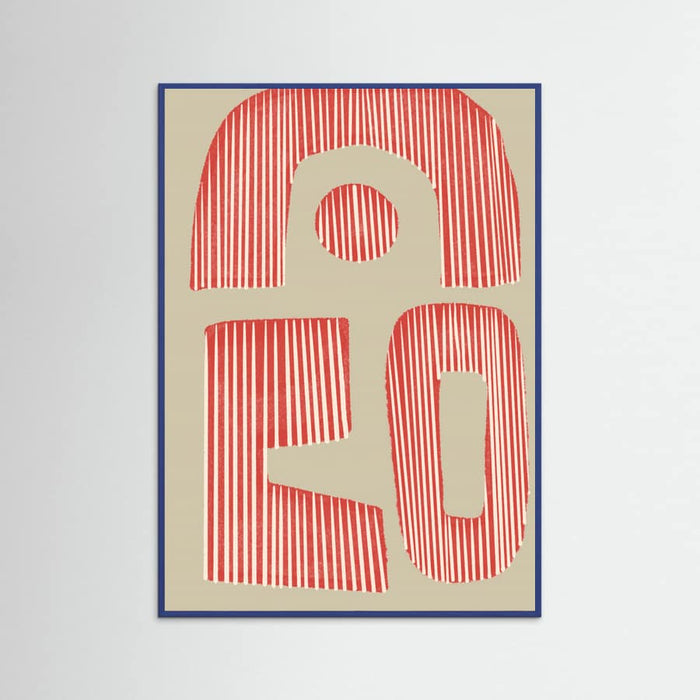 Blue Wood GEO Balance Object Poster