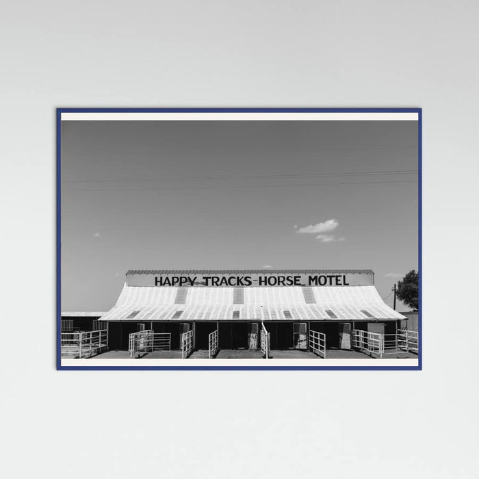 Blue Wood Horse Motel Poster