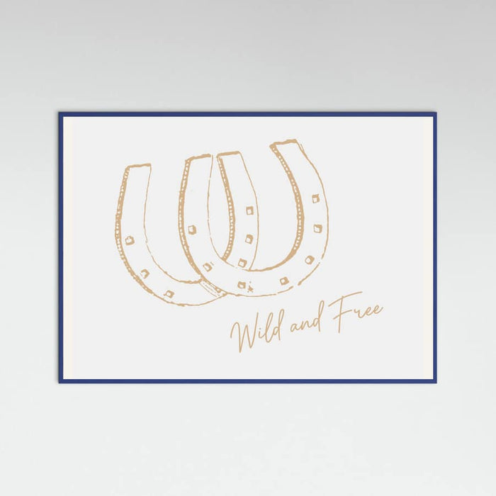 Plakat Horseshoe Wild and Free Neutral – plakat i druk artystyczny