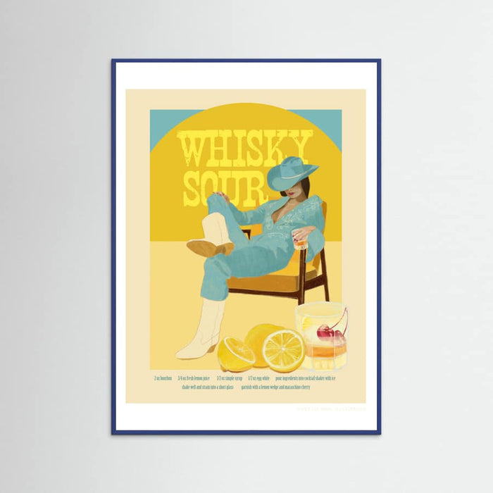 Blue Wood Jlr Cocktails Whiskysour Poster