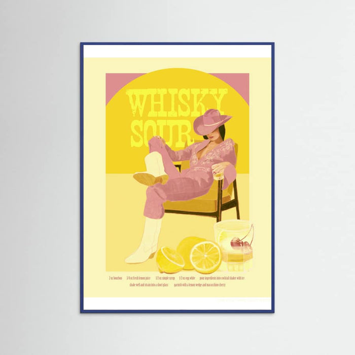 Blue Wood Jlr Whiskysour Pink Copy Poster