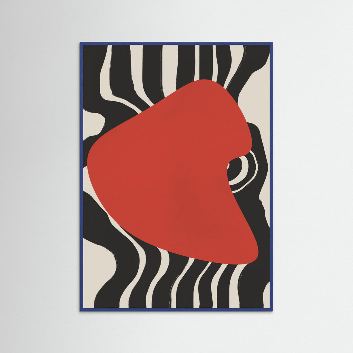 Blue Wood Liquid Red Poster