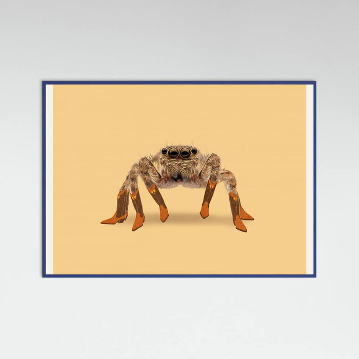 Blue Wood Lydia the Leggiest Cowgirl Spider Poster