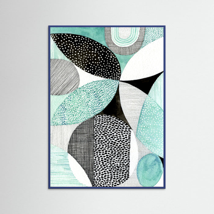 Blue Wood MCM Mint Poster