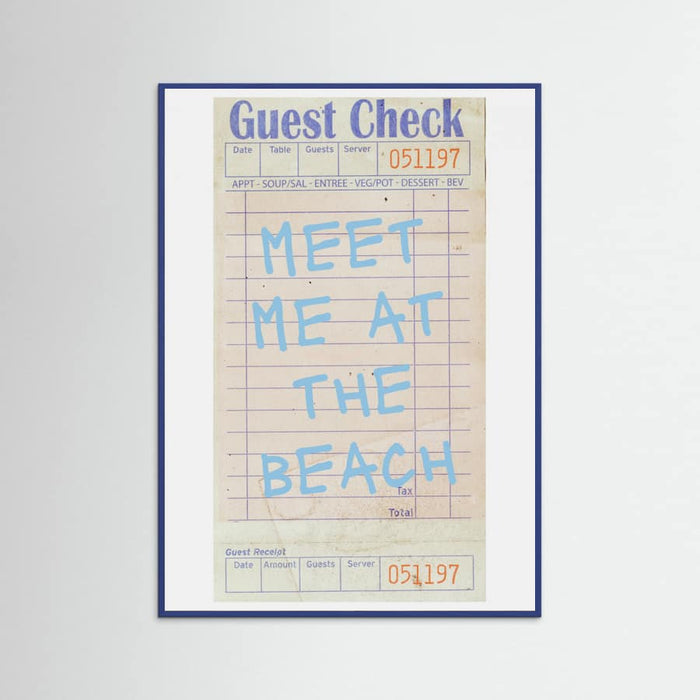 Plakat Meet Me At the Beach Blue – plakat i druk artystyczny