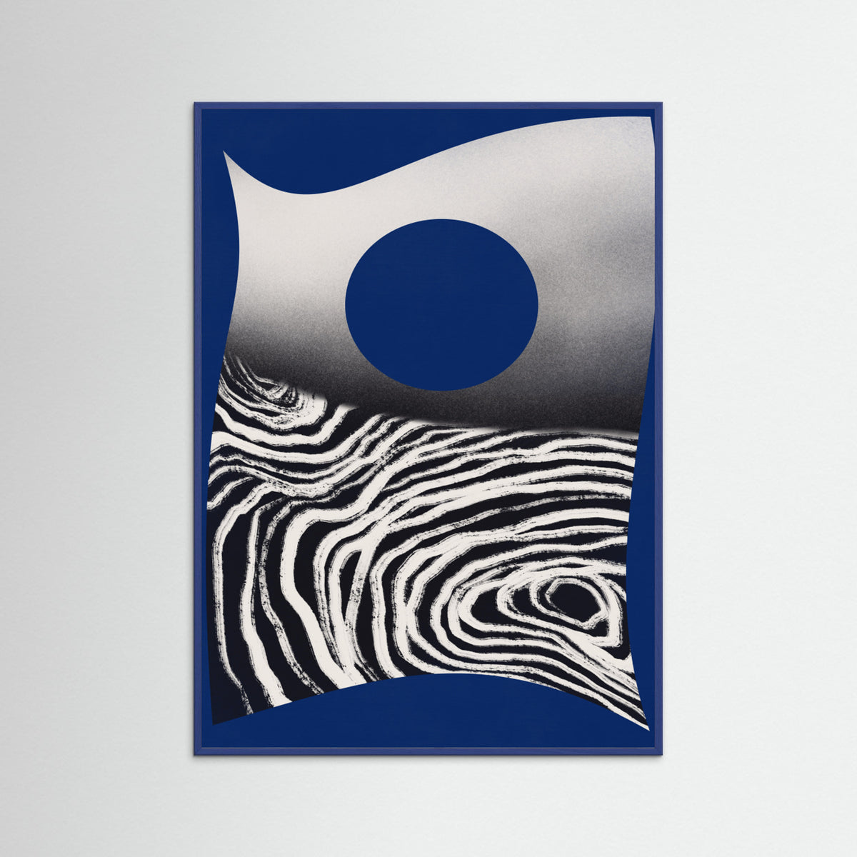 Blue Wood Metallic Sheet Cut Out Poster
