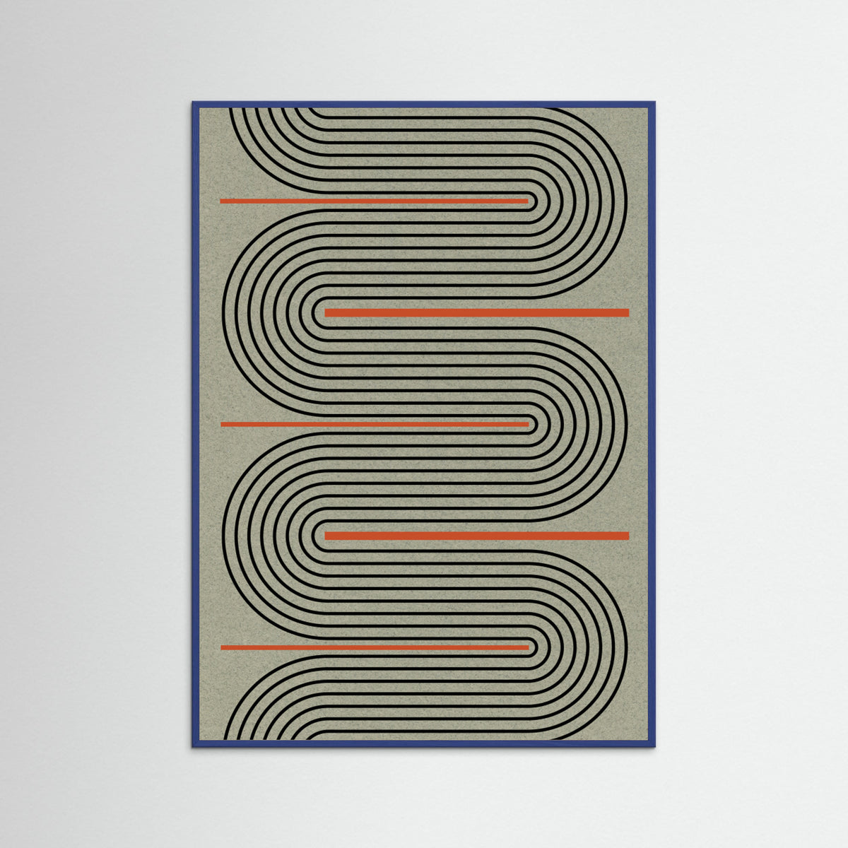 Blue Wood Modern Contemporary Balance No.1 Poster