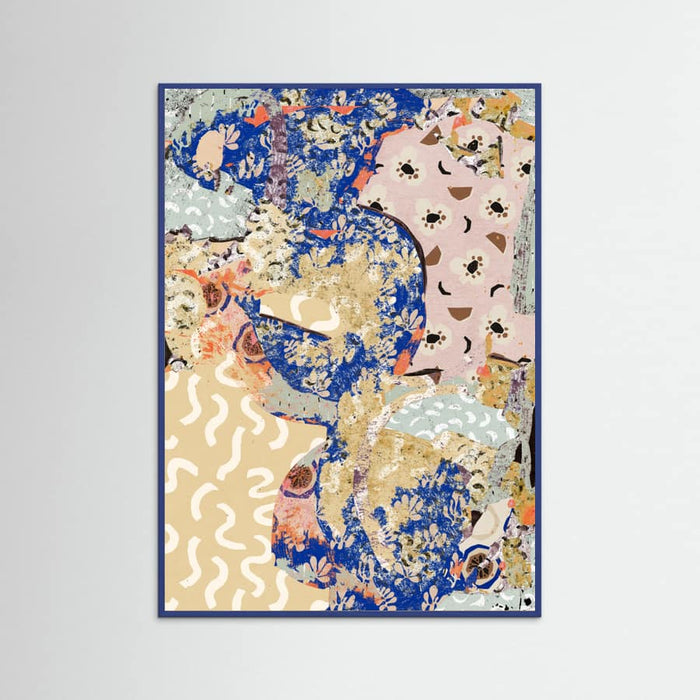 Blue Wood Patternplayno08 Poster