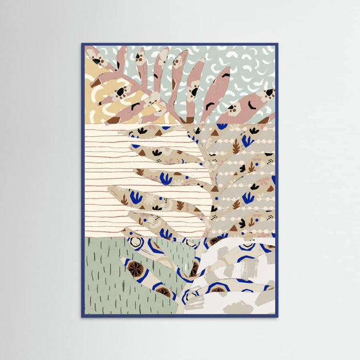 Blue Wood Patternplayno.19 Poster