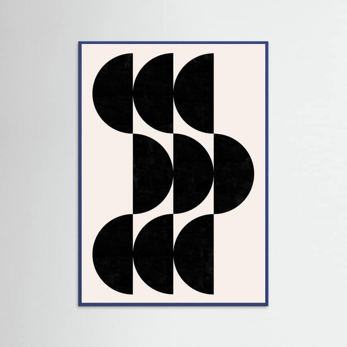 Blue Wood Shape By Cats and Dotz 30 X 42 Inches Textured Black Poster