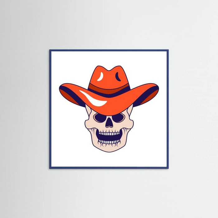 Blue Wood Skullswithheadwear Element12 Poster